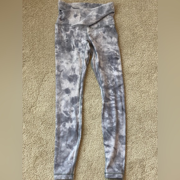 RARE Lululemon 28” HR Align Criss Cross Waist in Diamond Dye Stargaze Pitch Grey - Picture 6 of 9